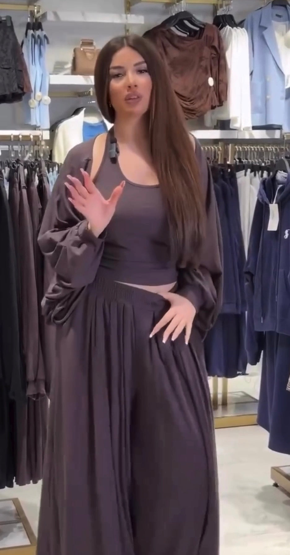 Coordinato Easy Pantaloni Canotta e Cardigan