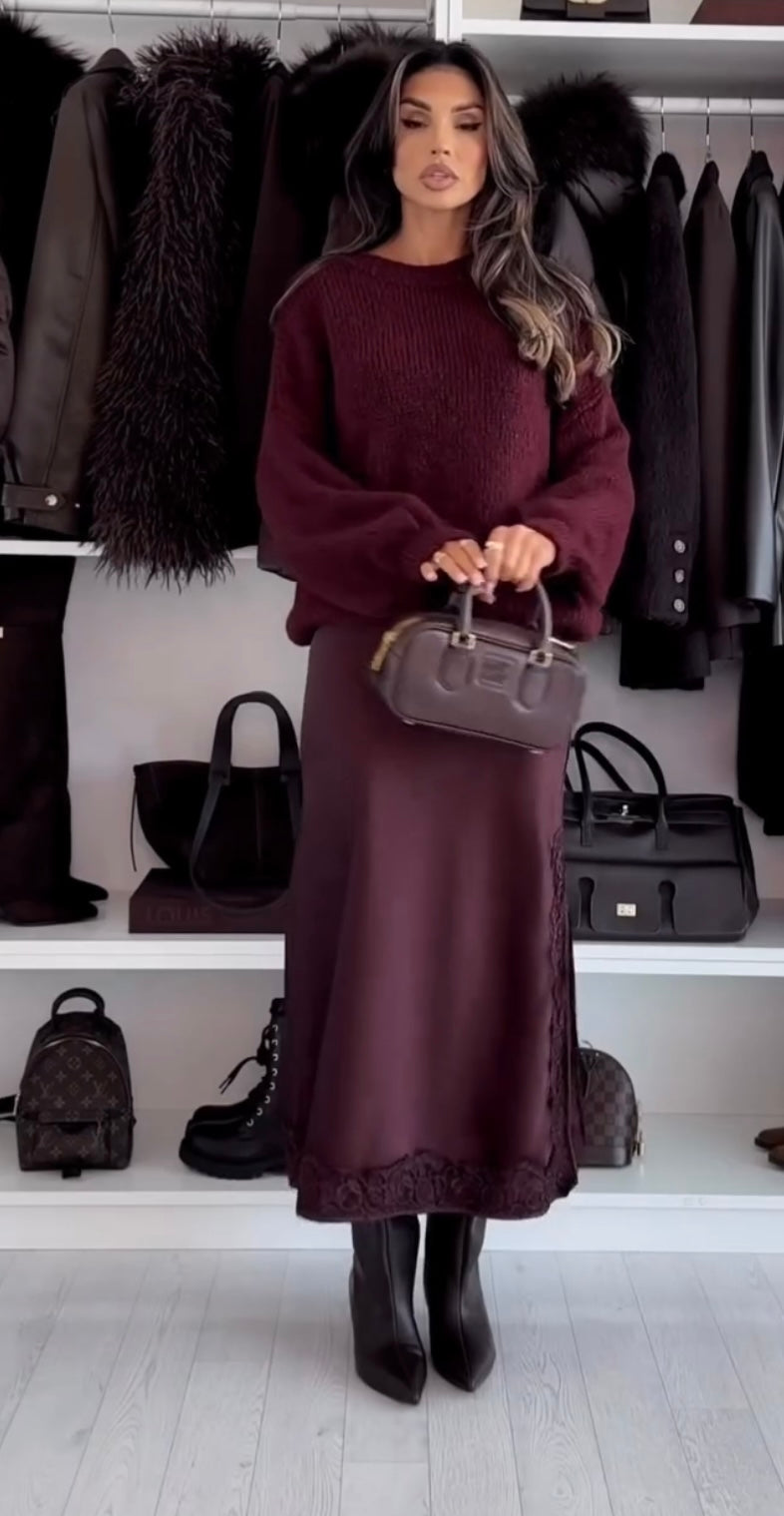 Coordinato Satin “Abito+Pull”