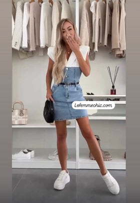 Bianco/Jeans
