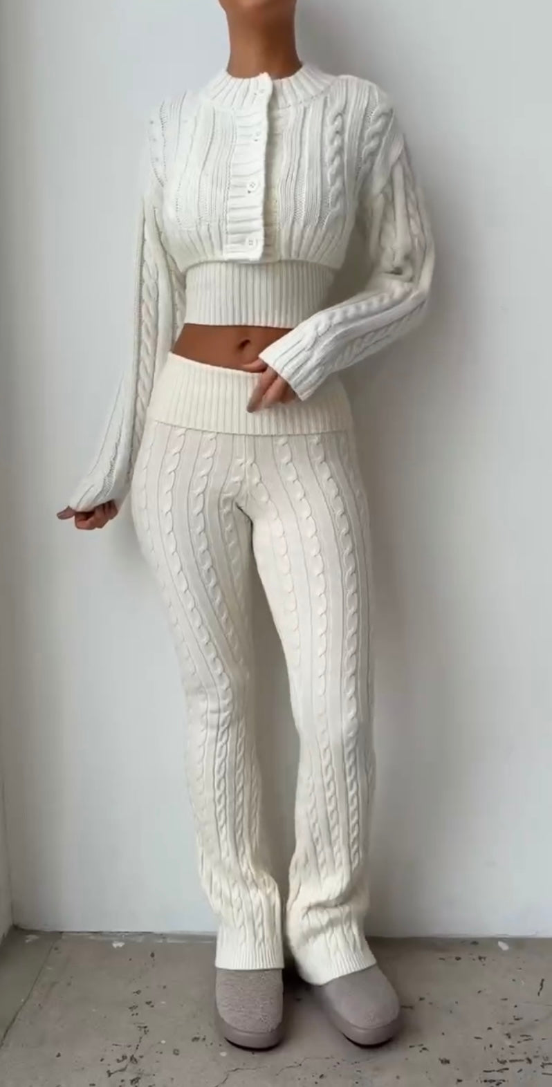 Coordinato Luna”Pantaloni Top  Cardigan “