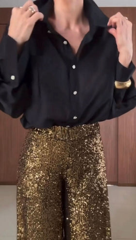 Pantaloni Bronzo/Camicia Bianca