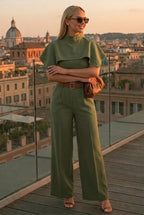 Coordinato Capri (Pantaloni Bustier e Coprispalle)