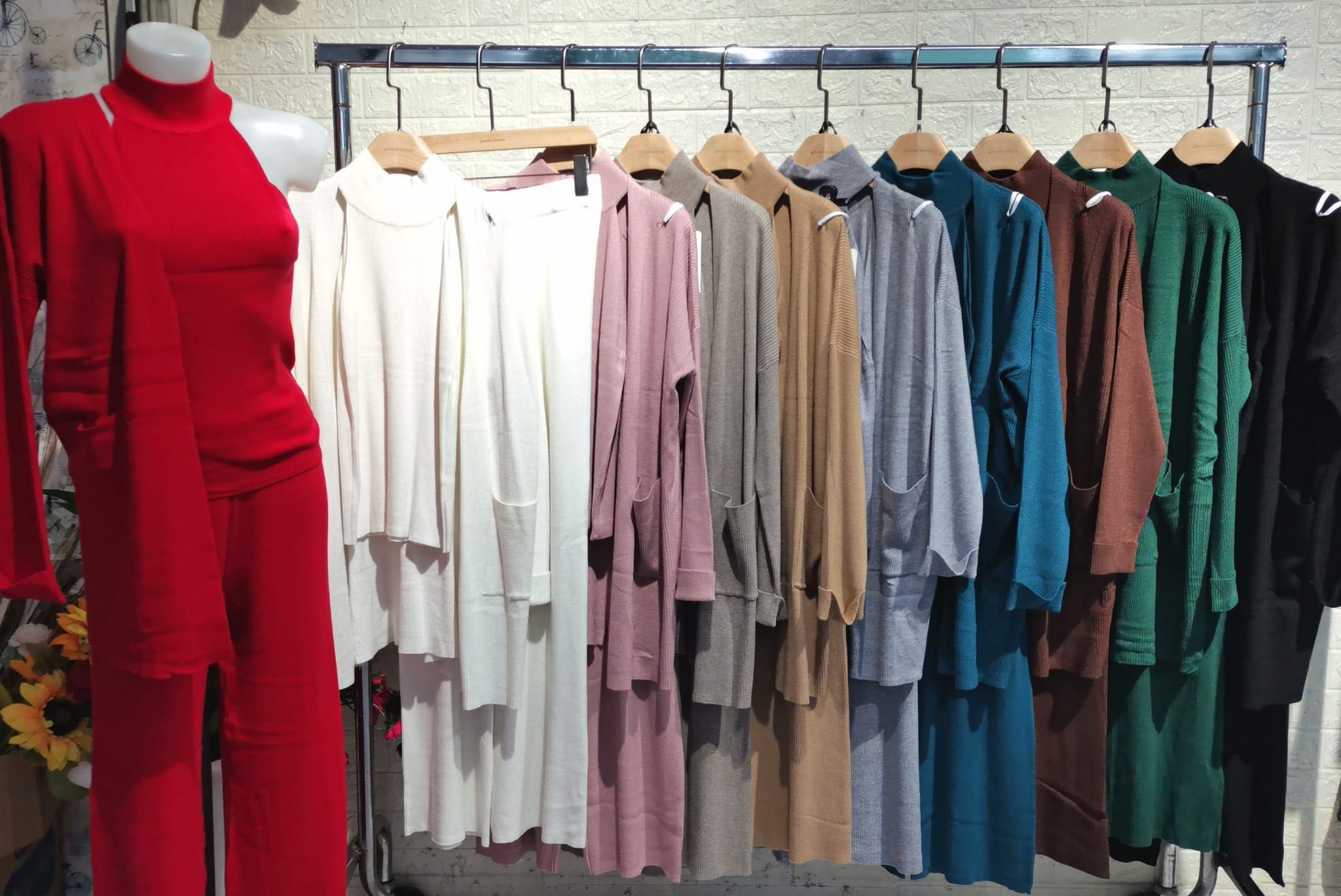Coordinato Day Pantalone Maglia e Cardigan (10 Colori Disponibili)