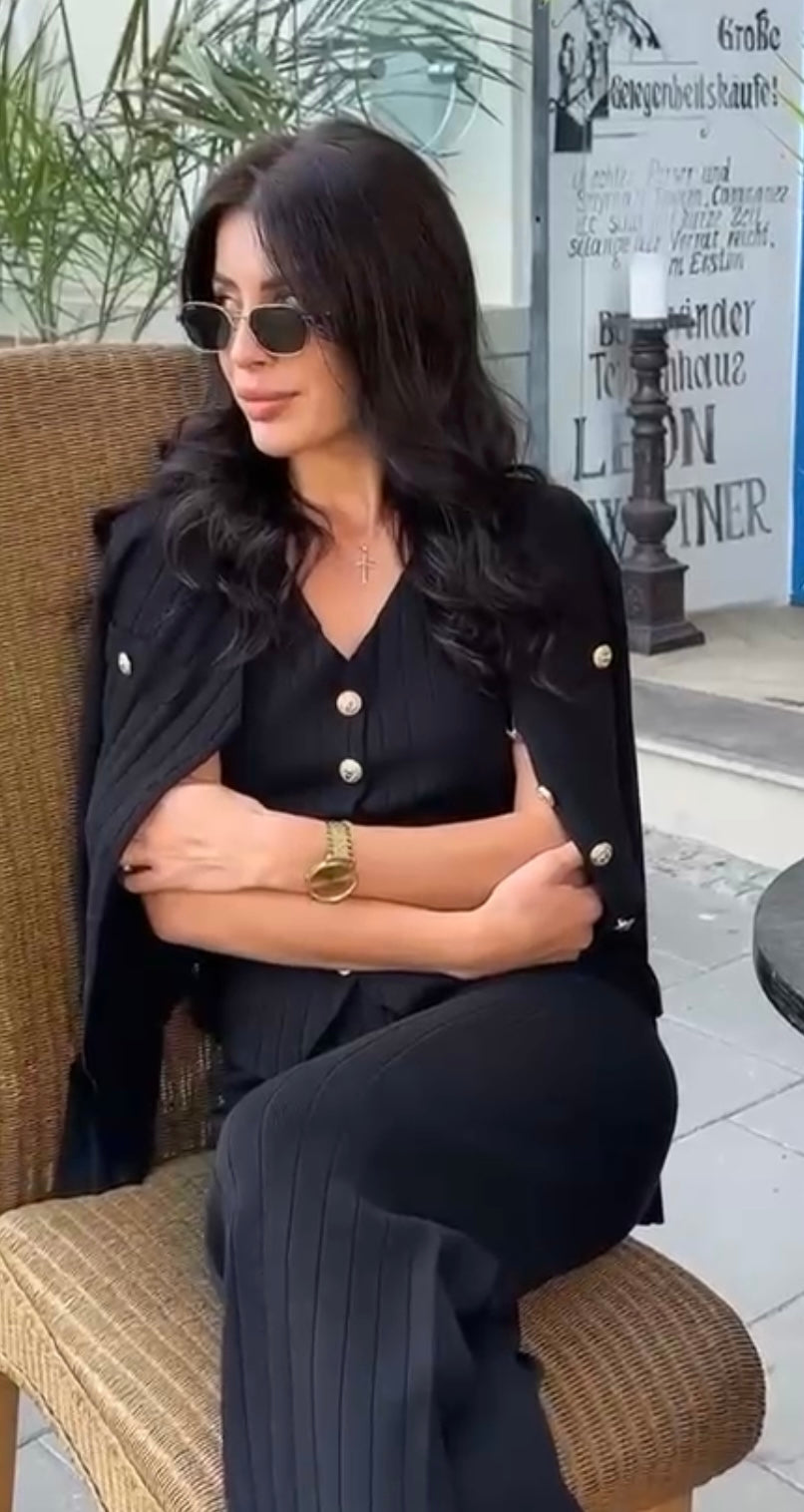 Coordinato Karol “ Pantaloni Gilet e Cardigan “
