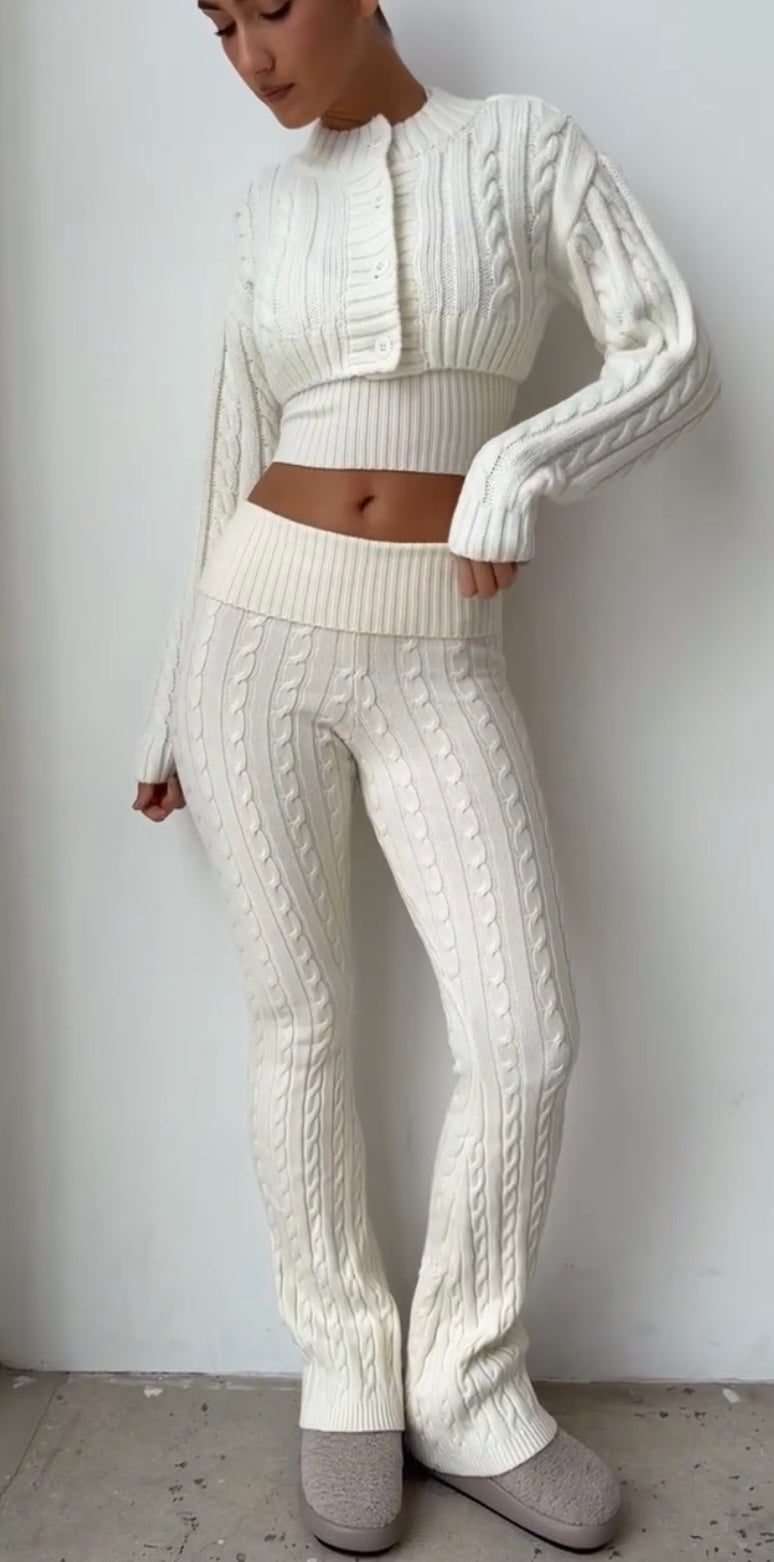 Coordinato Luna”Pantaloni Top  Cardigan “