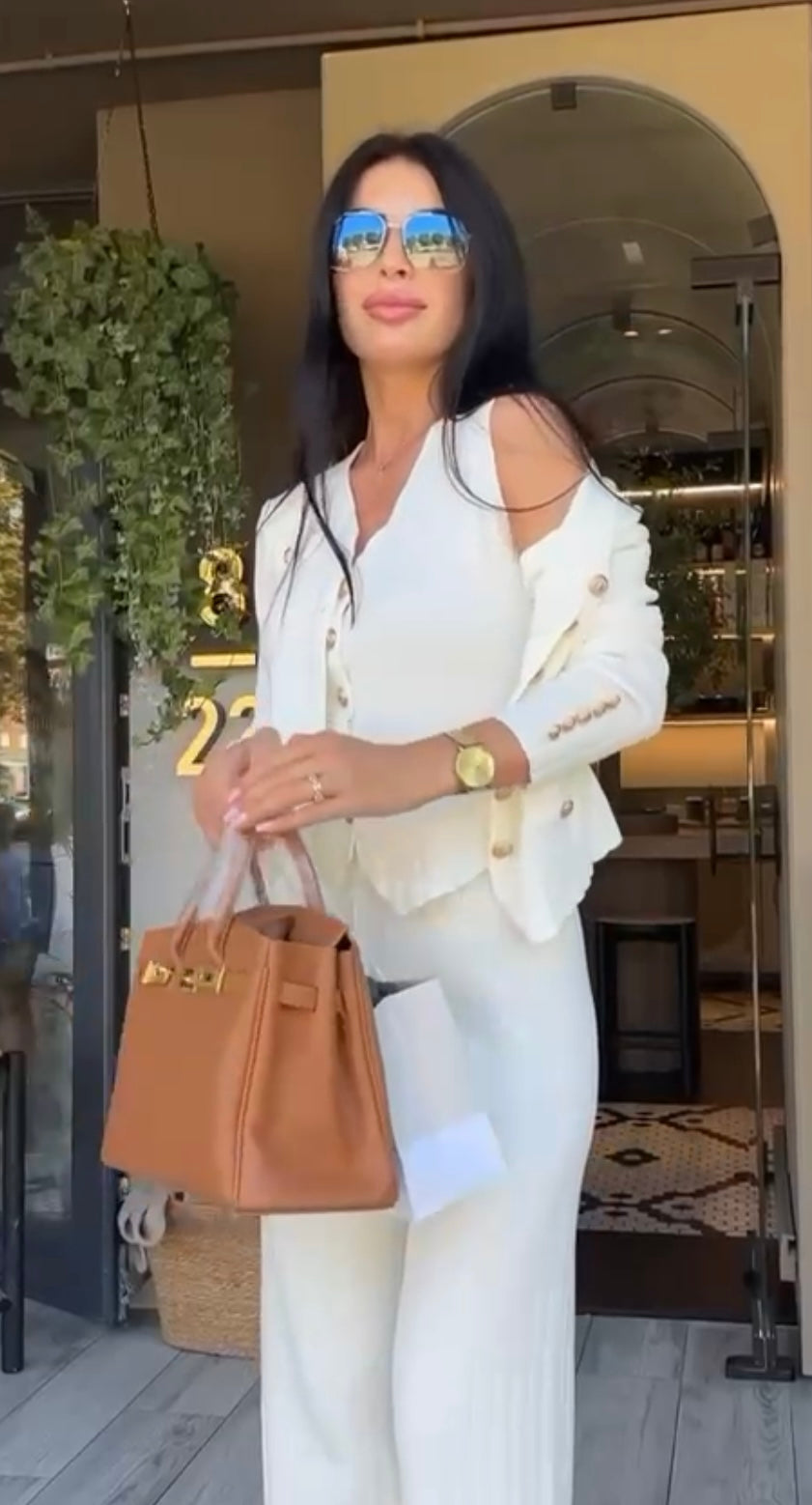 Coordinato Karol “ Pantaloni Gilet e Cardigan “