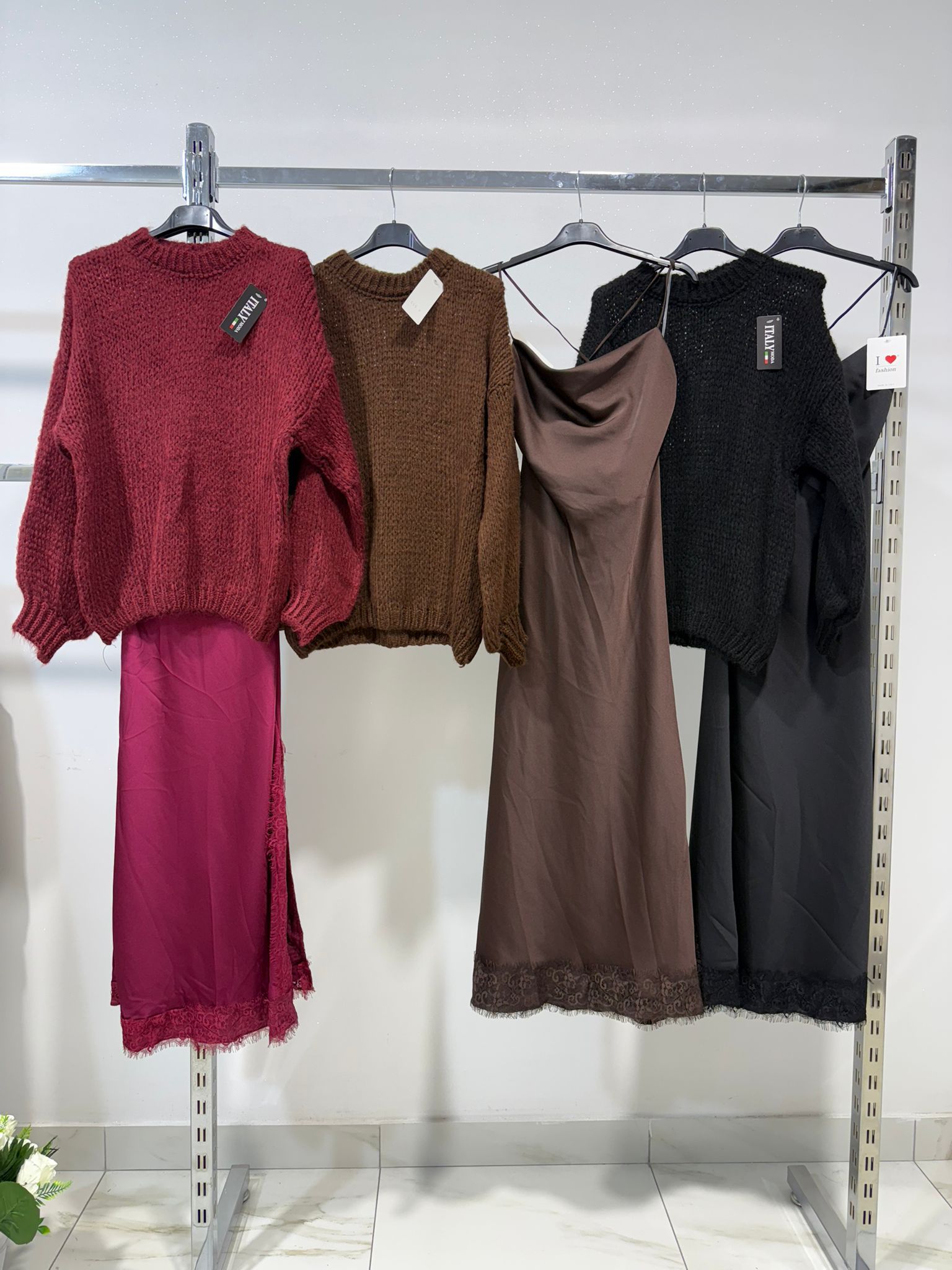 Coordinato Satin “Abito+Pull”
