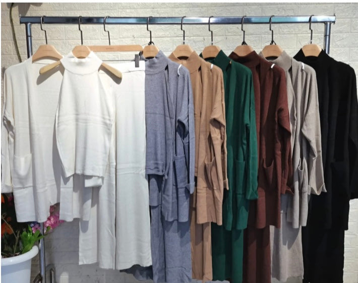 Coordinato Tris (Pantaloni Maglia e Cardigan) Special Price