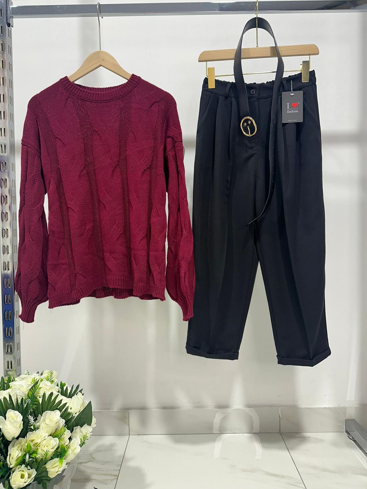 Coordinato Nice “Pantalone Pull e Cintura “