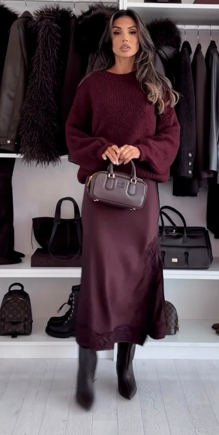 Coordinato Satin “Abito+Pull”