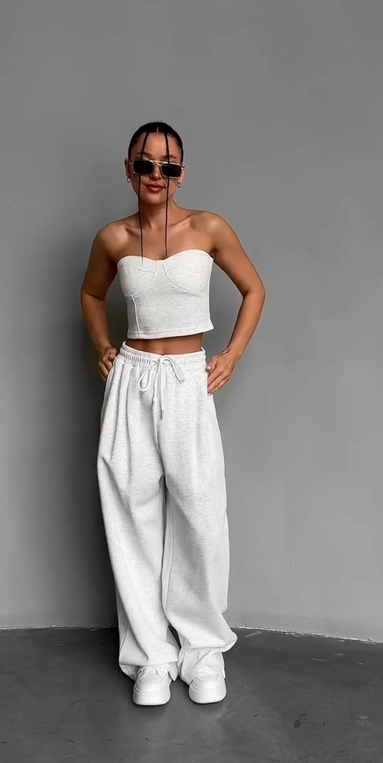 Coordinato Three”Pantalone Bustier e Giacca 10 colori disponibili