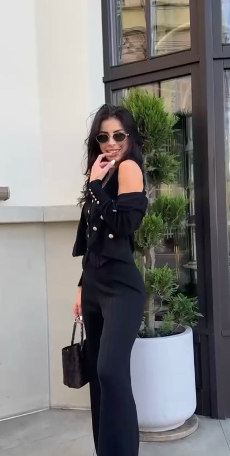 Coordinato Karol “ Pantaloni Gilet e Cardigan “