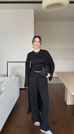 Coordinato Tris ‘Pantaloni Maglia e Cardigan ‘