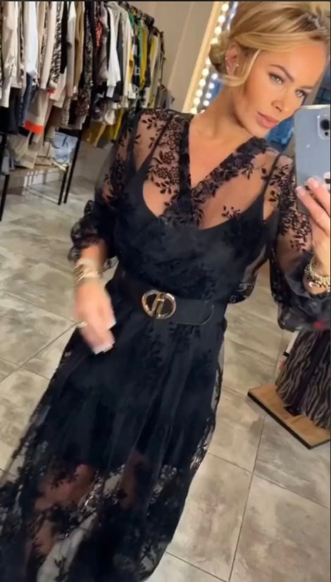 Abito Style In Pizzo(Cintura Inclusa)In Promo