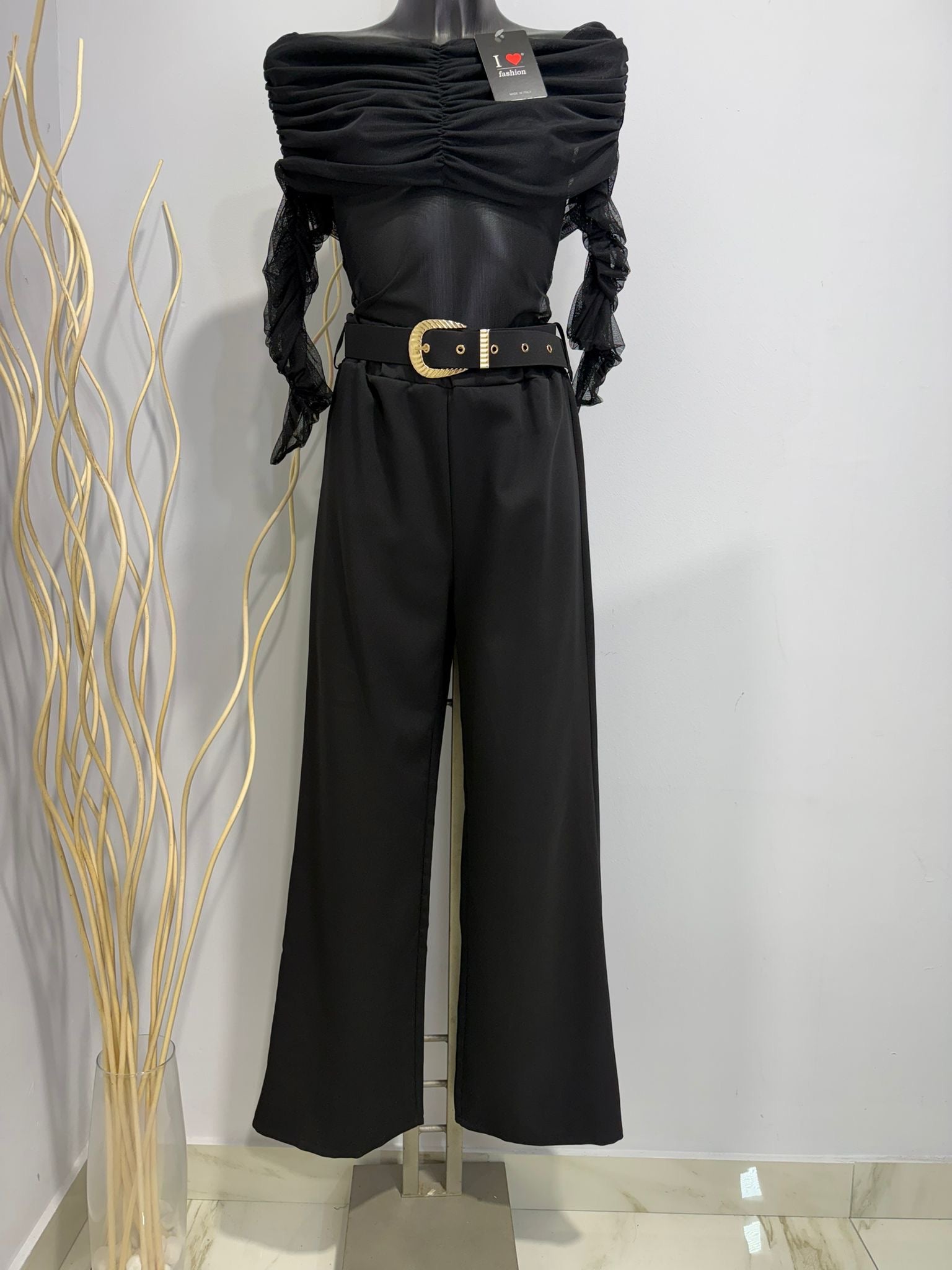 Coordinato Nensy “ Body Pantaloni e Cintura “