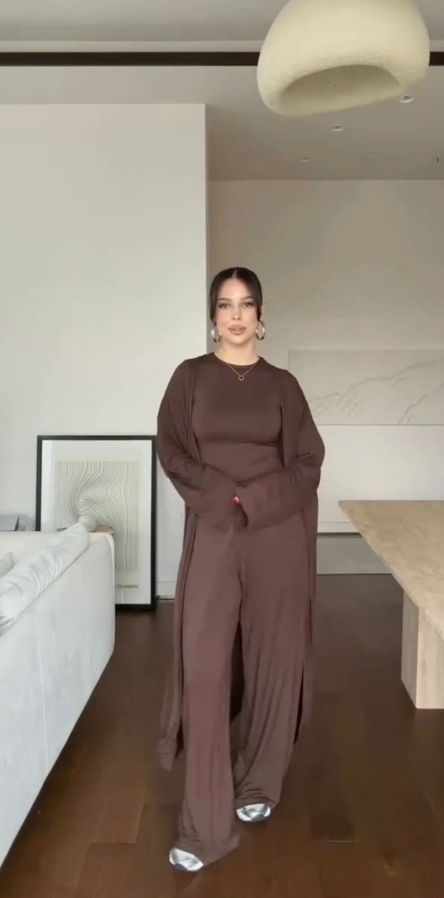 Coordinato Tris ‘Pantaloni Maglia e Cardigan ‘
