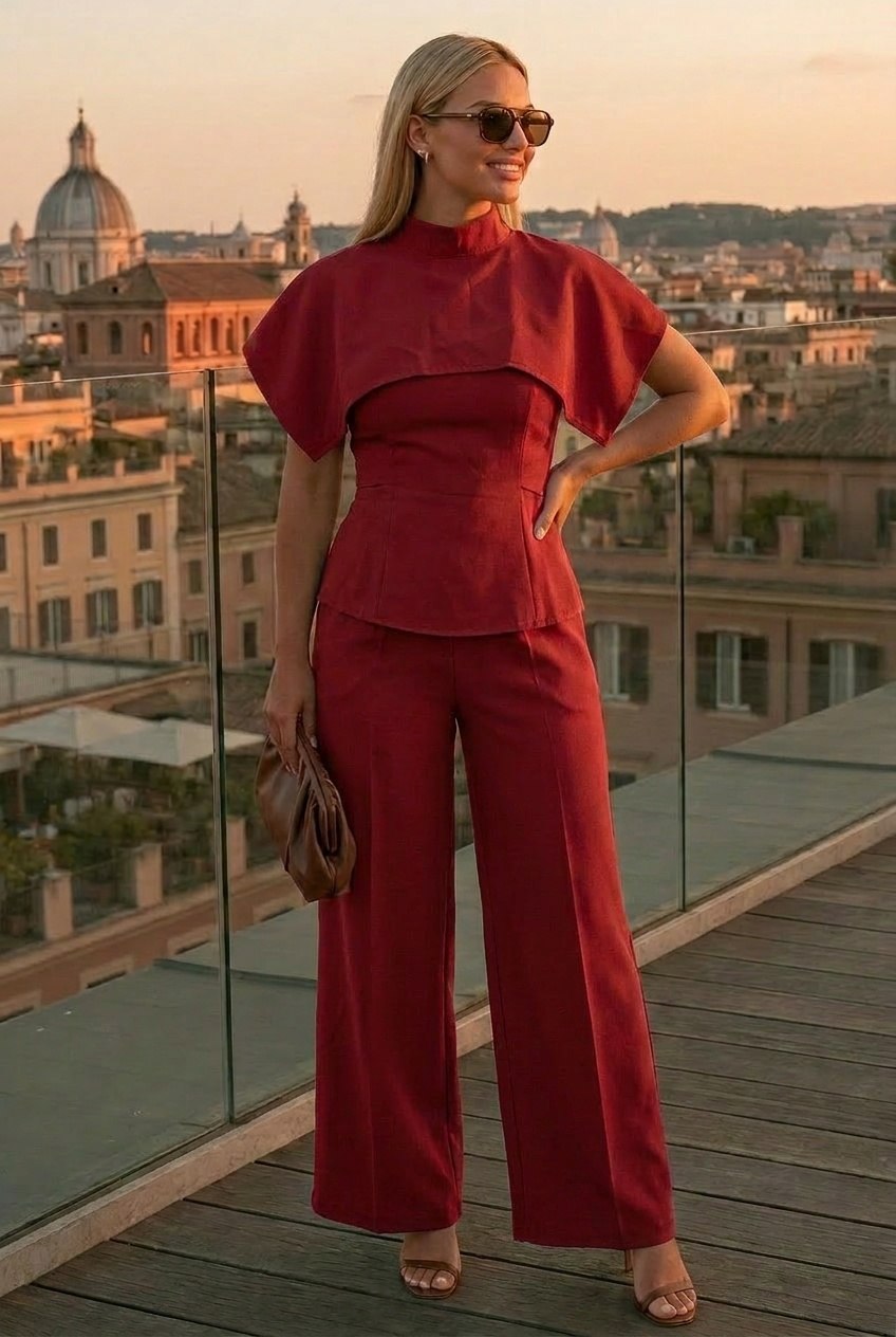 Coordinato Capri (Pantaloni Bustier e Coprispalle)