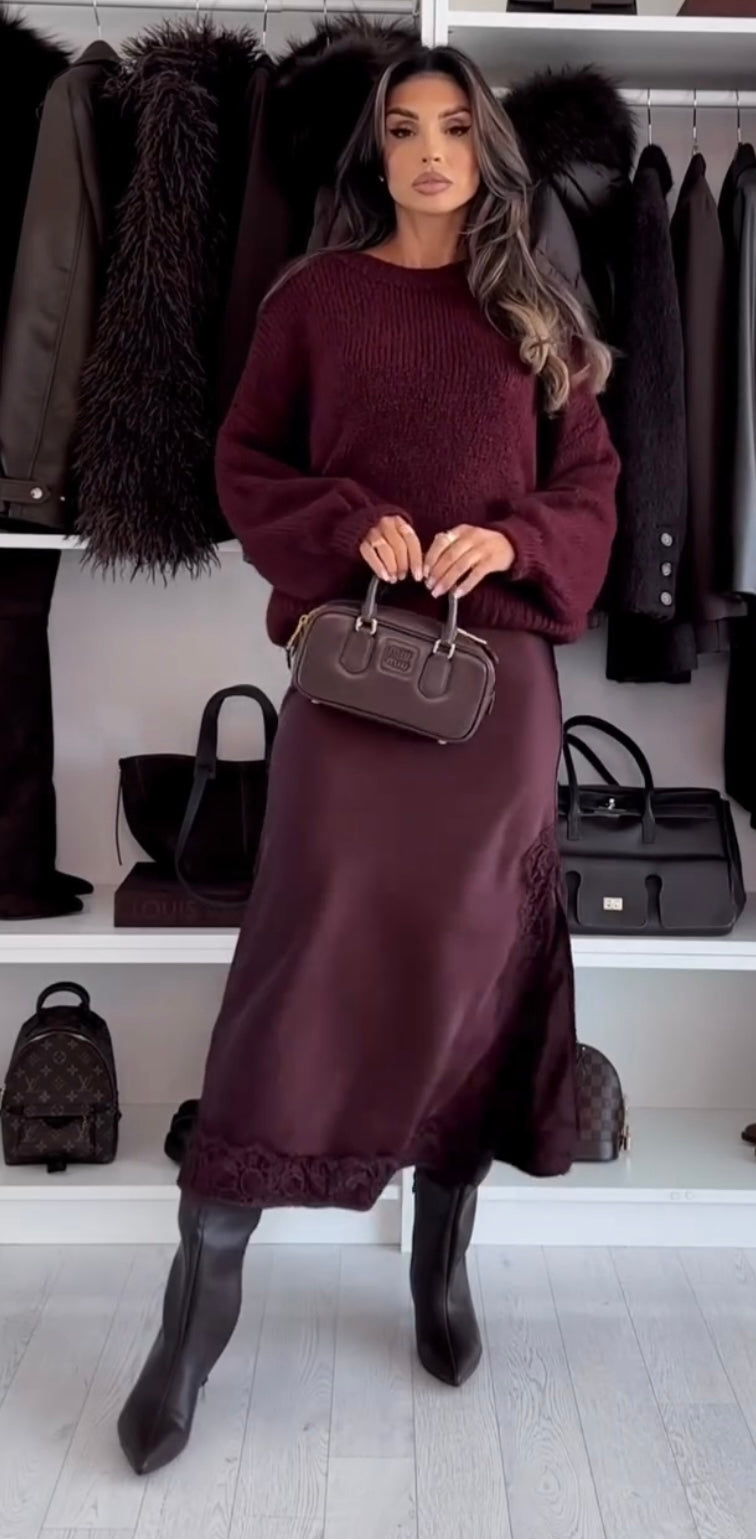 Coordinato Satin “Abito+Pull”
