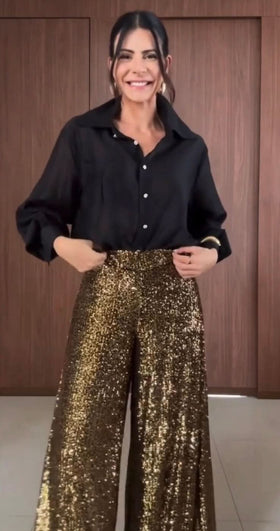 Pantaloni Argento/Camicia Bianca
