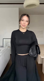 Coordinato Tris ‘Pantaloni Maglia e Cardigan ‘